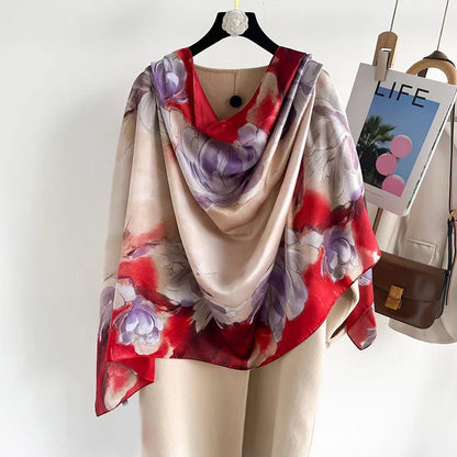 Women's Long Scarf – Smooth Polyester Shawl for All Seasons