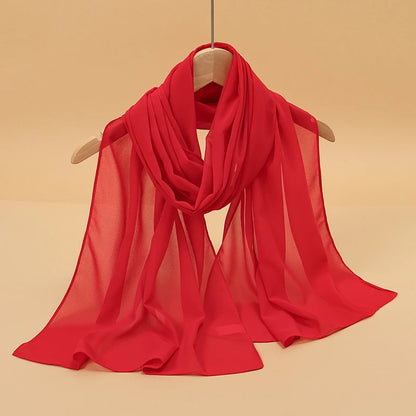 Chiffon Scarf for Women, 50×160cm Lightweight Summer Shawl