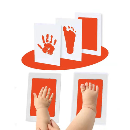 3) Optimized Title  Baby Handprint Kit with Inkless Pad & Imprint Cards for Newborns