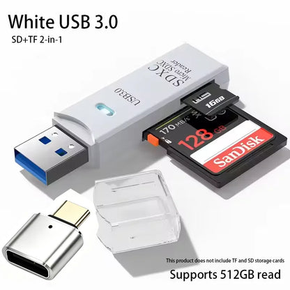 USB 3.0 Card Reader for SD and Micro SD TF Memory Cards