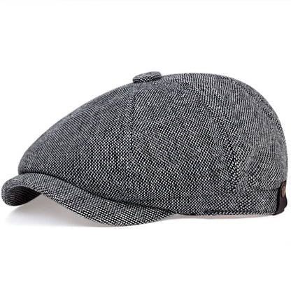 Newsboy Cap Plaid Octagonal Flat Cap for Men and Women
