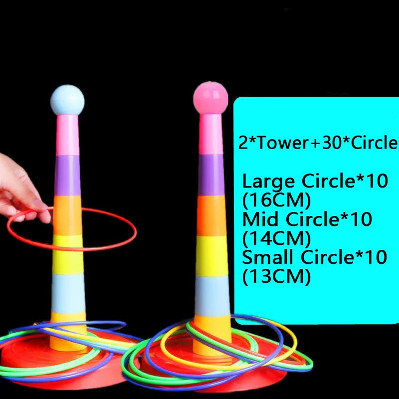 Ring Toss Game for Kids, 2-in-1 Stacking Cups Toy