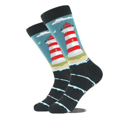 Men's Funny Socks, Novelty Cotton Crew Socks, Crazy Designs