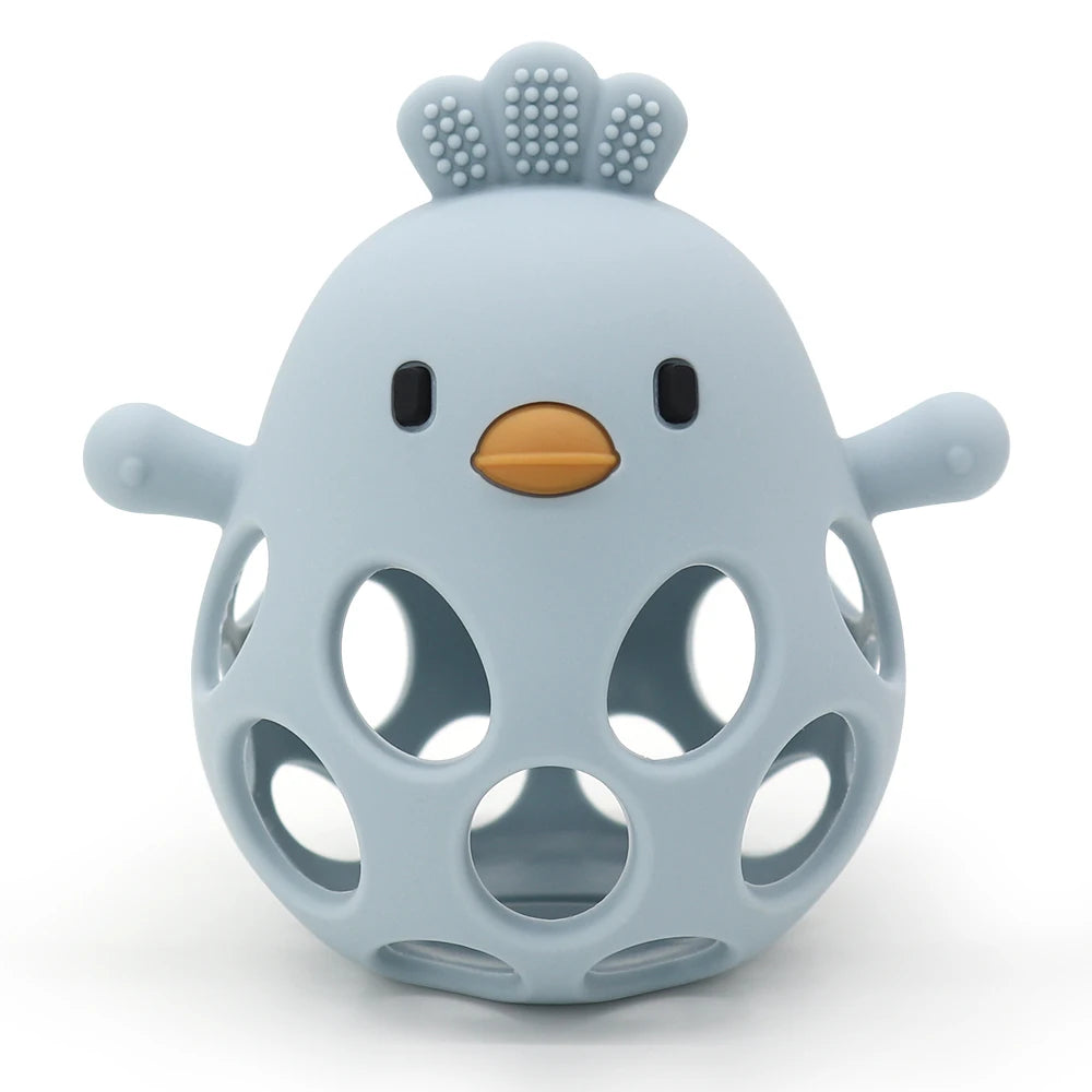 Baby Silicone Teether Chick Shape Chewing Toy for Infants