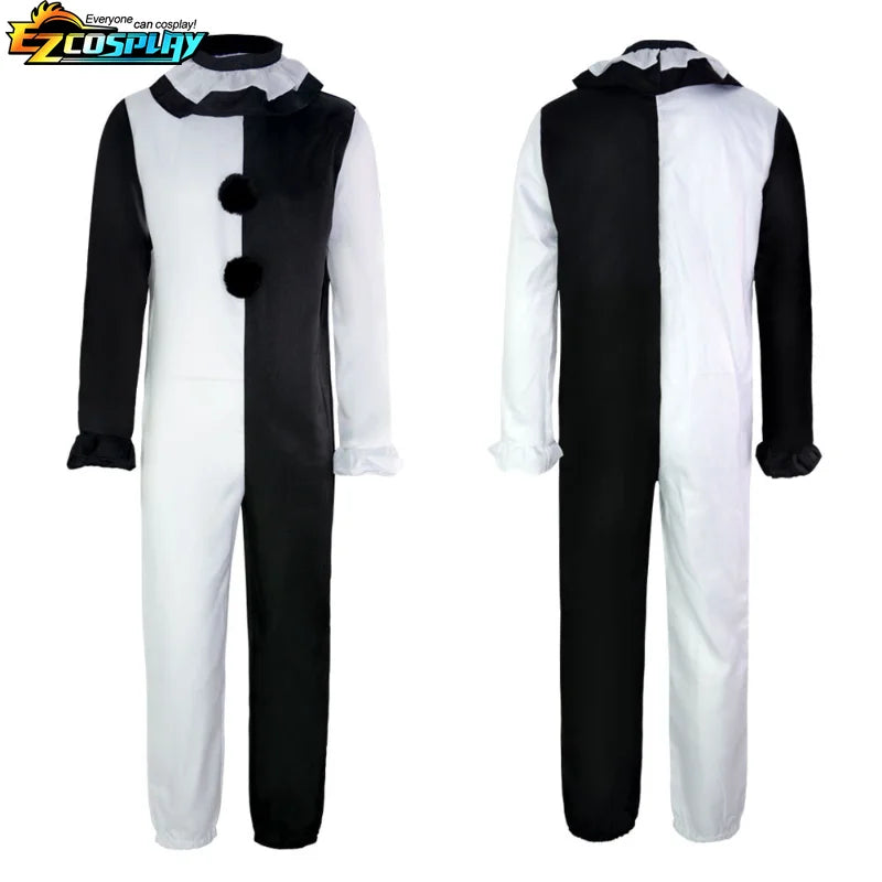 Clown Cosplay Costume – Adult Halloween Jumpsuit with Mask Options