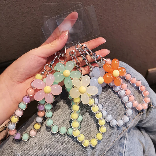 Phone Lanyard with Colorful Beads, Wrist Strap & Phone Holder