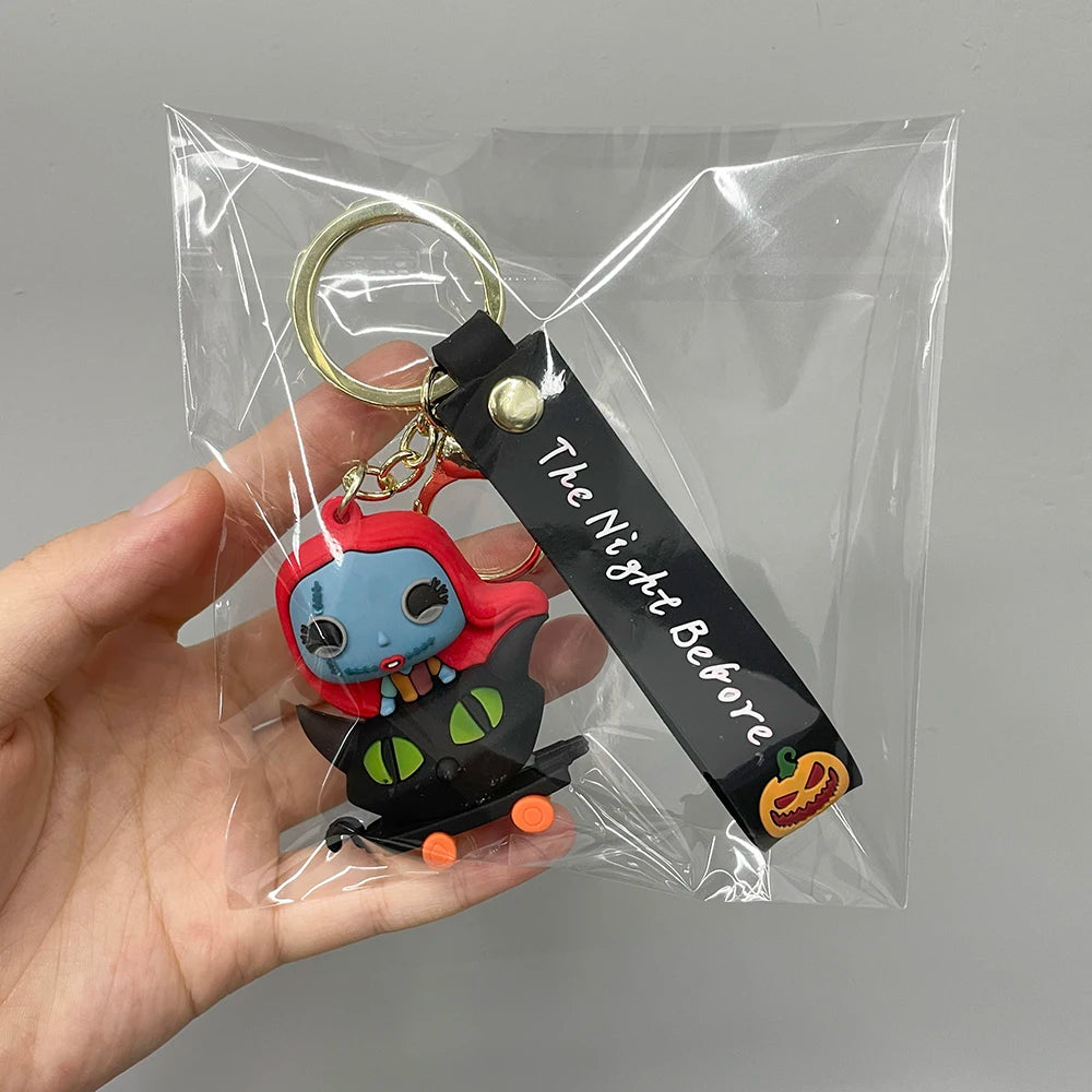 Halloween Cartoon Keychain Silicone Spooky Backpack Accessory