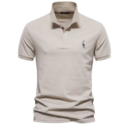 Men's Polo Shirts Cotton Short Sleeve Casual Polo Shirt
