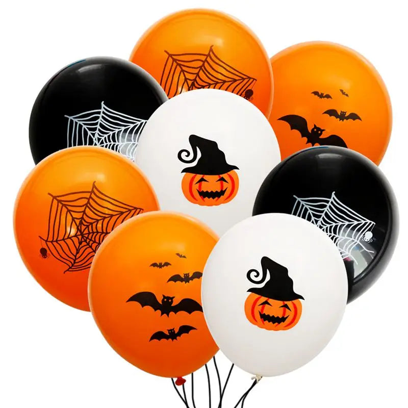 Halloween Balloons 12PCS Ghost Spider Bat Pumpkin Party Decorations