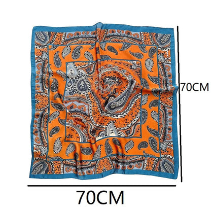 Women’s Silk Square Scarf Printed Headscarf Neckerchief