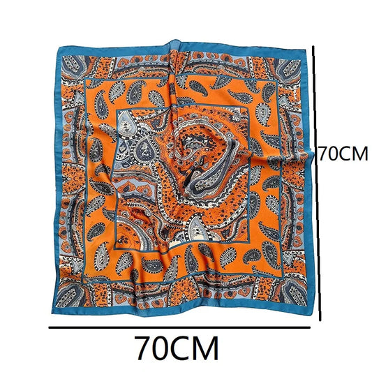 Women’s Silk Square Scarf Printed Headscarf Neckerchief
