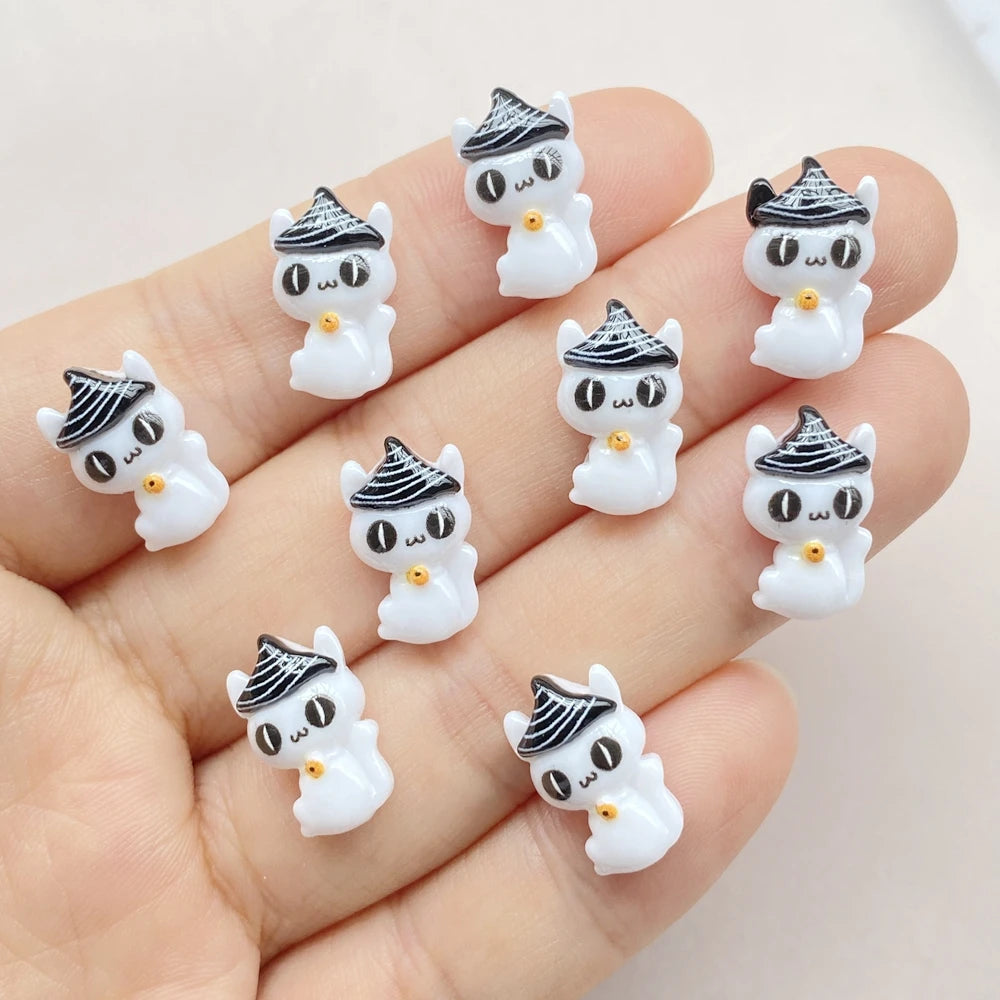 Halloween Nail Art Charms, 20Pcs 3D Resin Nail Decorations