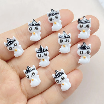 Halloween Nail Art Charms, 20Pcs 3D Resin Nail Decorations