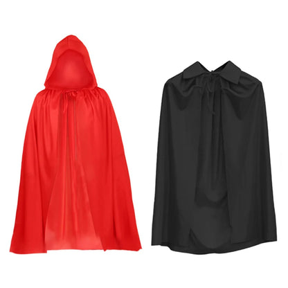 Vampire Costume Cloak Reversible Red Black Halloween Cape