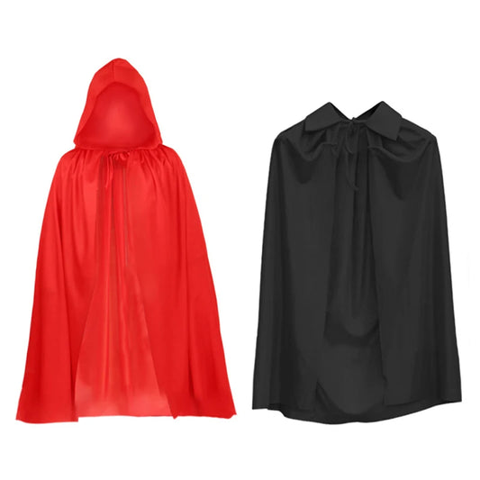 Vampire Costume Cloak Reversible Red Black Halloween Cape