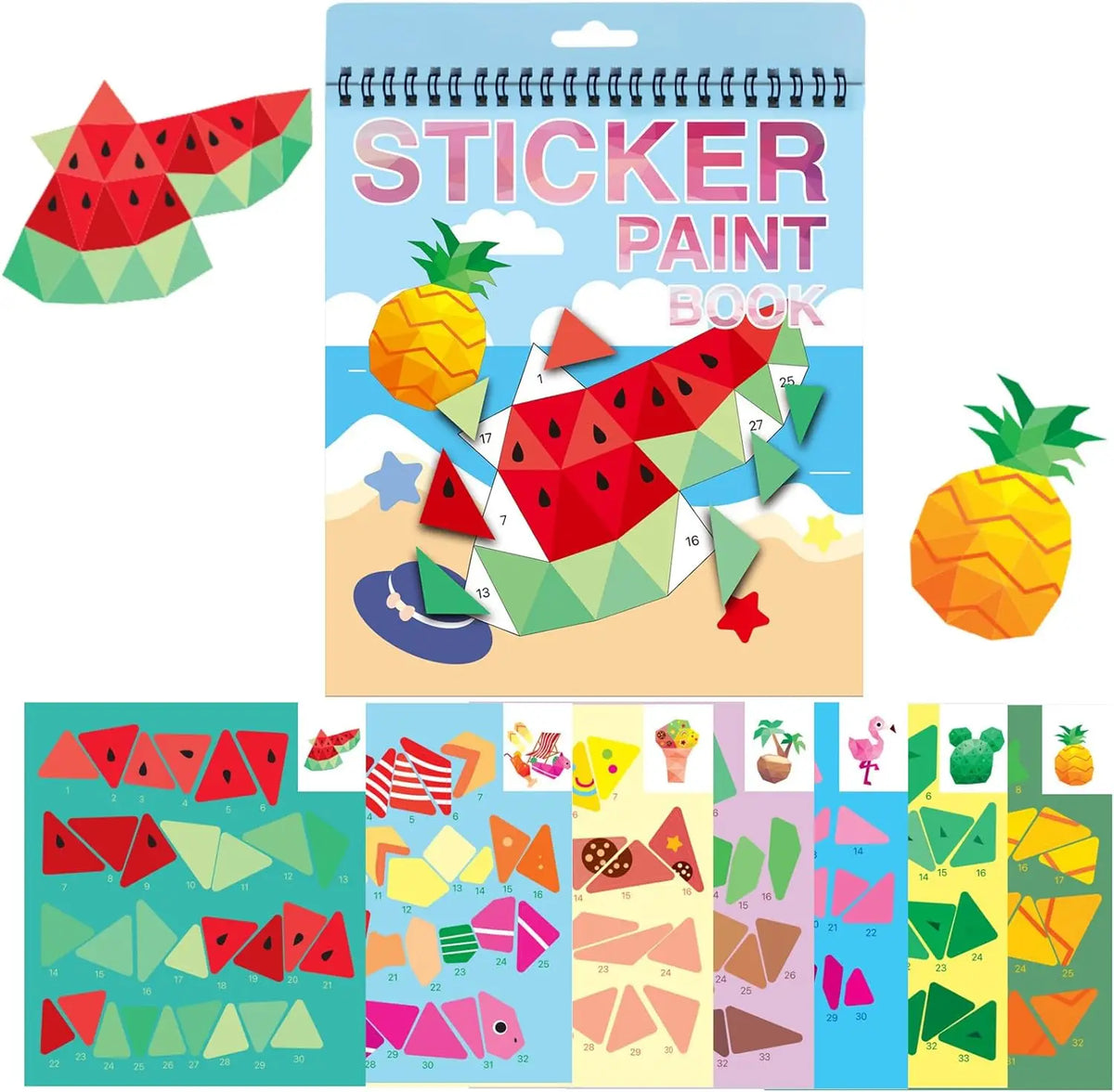Sticker Activity Book for Kids, Sticker by Number Travel Toy