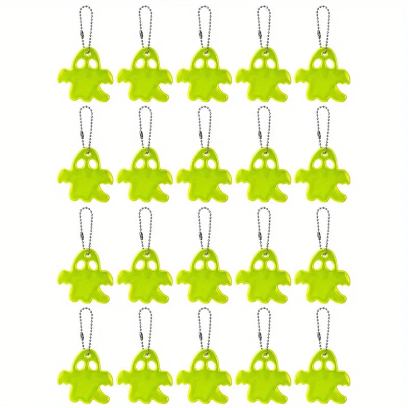 Halloween Keychain Set 20 Piece Double-Sided Reflective Accessories