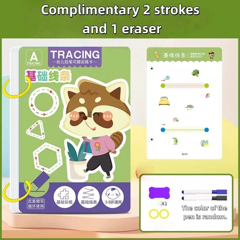 Reusable Writing Workbook for Kids – Drawing & Learning Activity Book