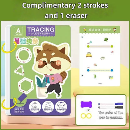 Reusable Writing Workbook for Kids – Drawing & Learning Activity Book