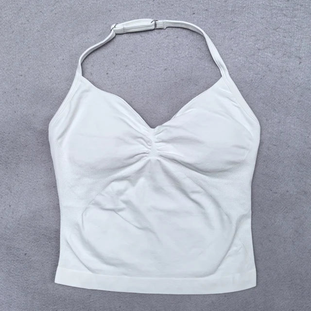 Women's Workout Tank Top Built-In Bra Sleeveless Yoga Gym Top