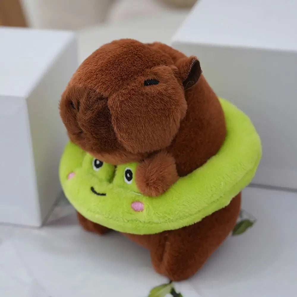 Capybara Plush Toy with Hoodie Wings – Mini Stuffed Animal Keychain
