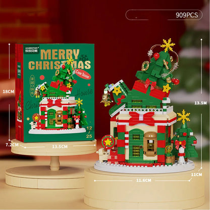 Christmas Building Blocks Set, Micro DIY Holiday Decoration Toy