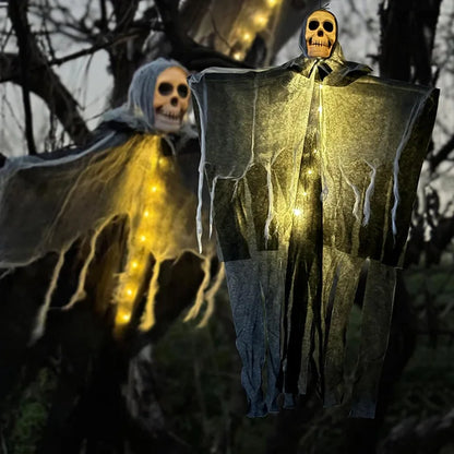 Halloween Skull Decoration Glowing Skeleton Ghost Hanging Prop