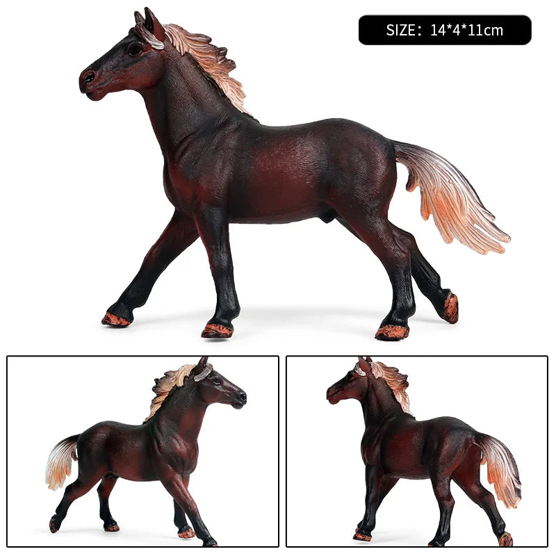 Horse Figurine, Realistic PVC Animal Model Toy for Kids