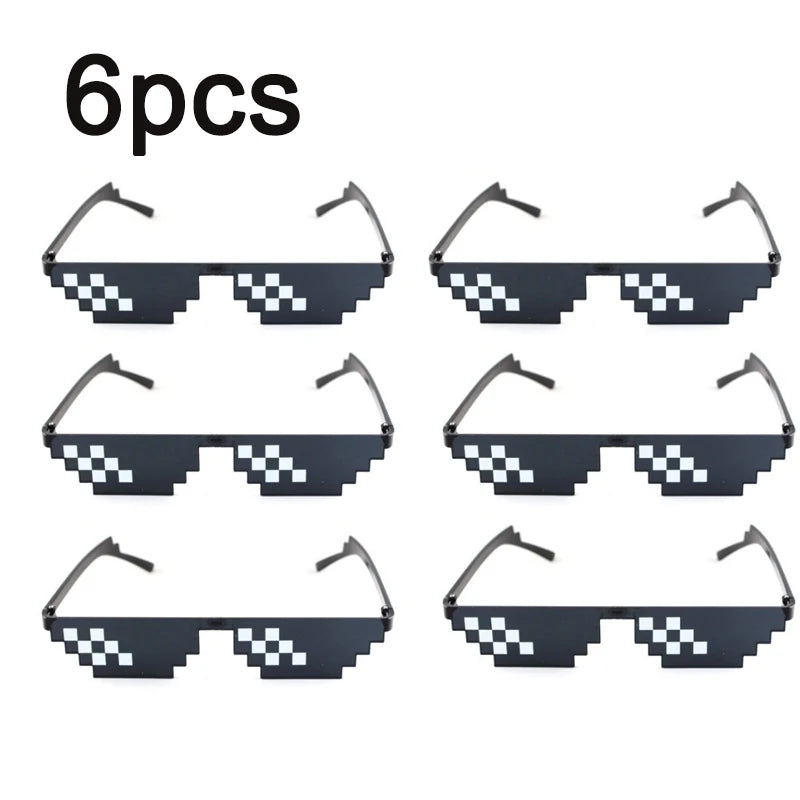 Pixelated Sunglasses Funny Novelty Party Glasses for Men and Women