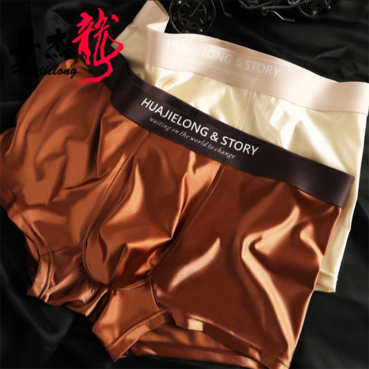 Men's Boxer Shorts Breathable Solid Color Underwear 4XL
