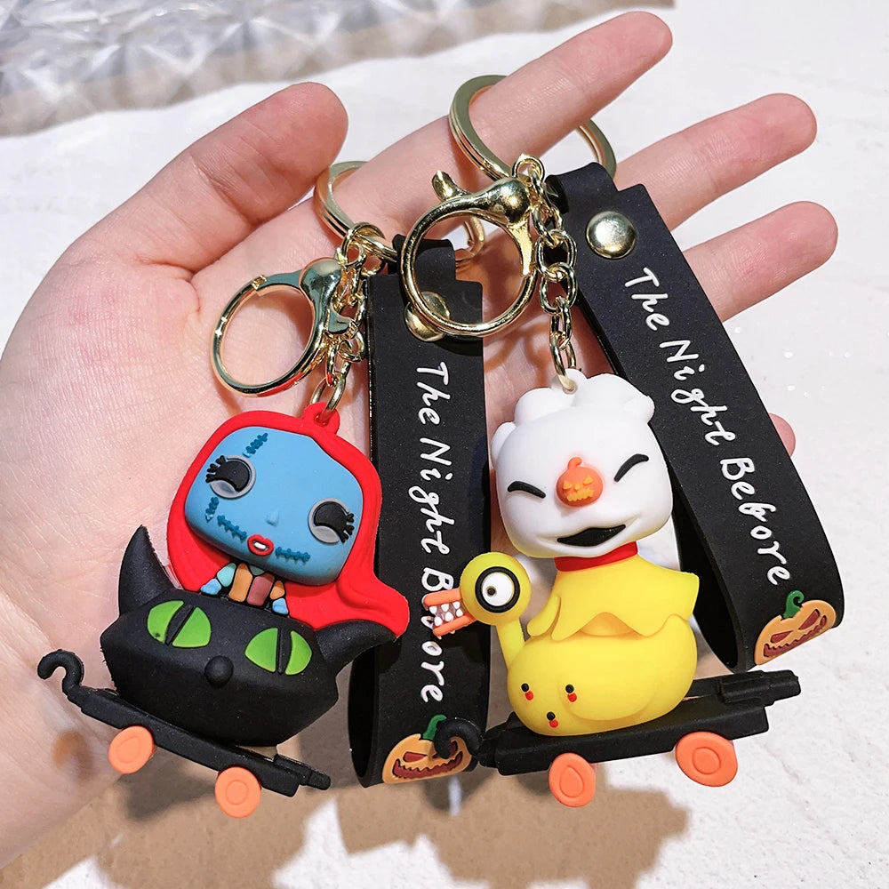 Halloween Cartoon Keychain Silicone Spooky Backpack Accessory