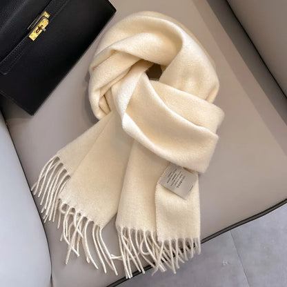 Wool Winter Scarf – 100% Wool Warm Solid Color Wrap