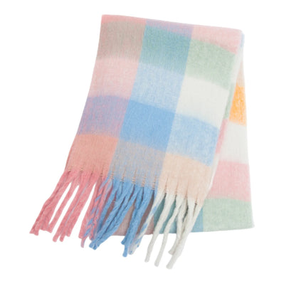 Pashmina Scarf for Women, Warm Plaid Winter Shawl Wrap