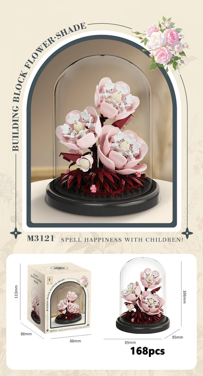 Flower Bouquet Building Blocks DIY Plant Model for Home Decor