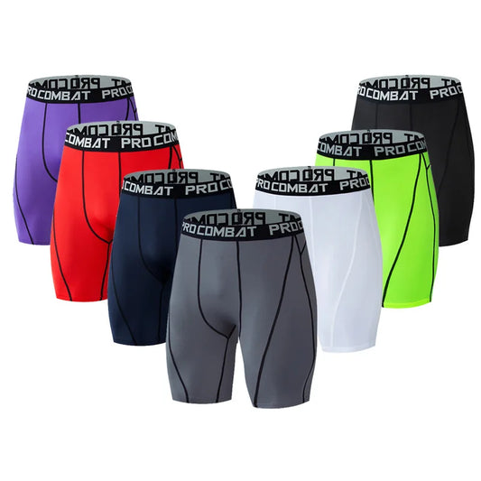 Men's Workout Shorts Compression Fitness Gym Running Training