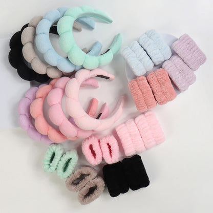 Face Wash Headband & Microfiber Wristbands for Skincare