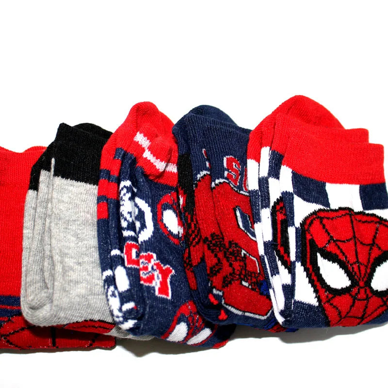 Kids Crew Socks 5 Pairs, Soft Casual Socks for Boys Ages 2-9