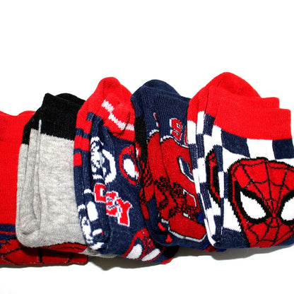 Kids Crew Socks 5 Pairs, Soft Casual Socks for Boys Ages 2-9
