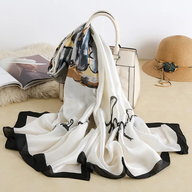 Women's Long Scarf – Smooth Polyester Shawl for All Seasons