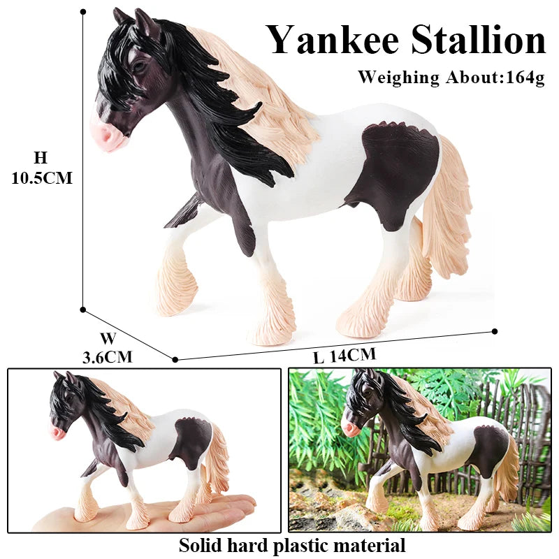 Horse Figurine, Realistic PVC Animal Model Toy for Kids