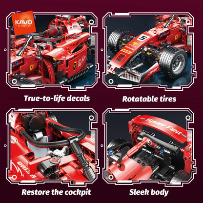 RC Car Building Set Sports Car Model Kit for Kids & Adults