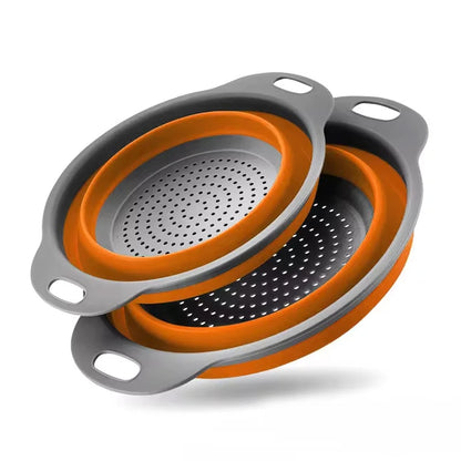 Collapsible Colander Foldable Kitchen Strainer & Drain Basket