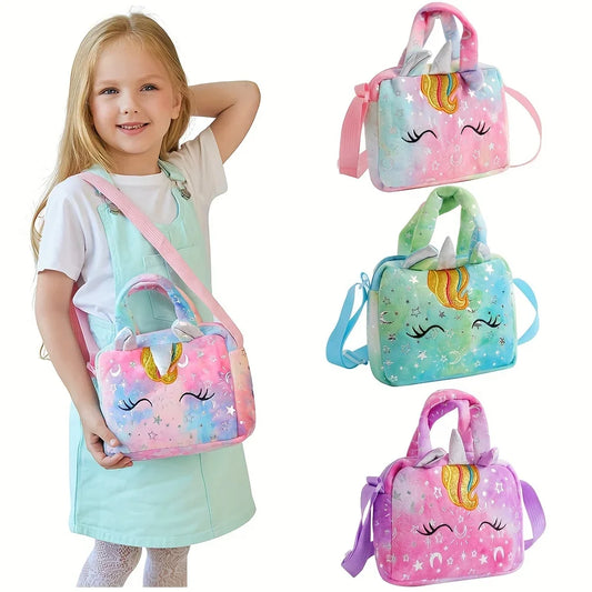 Girls Crossbody Bag Cute Unicorn Purse for Kids