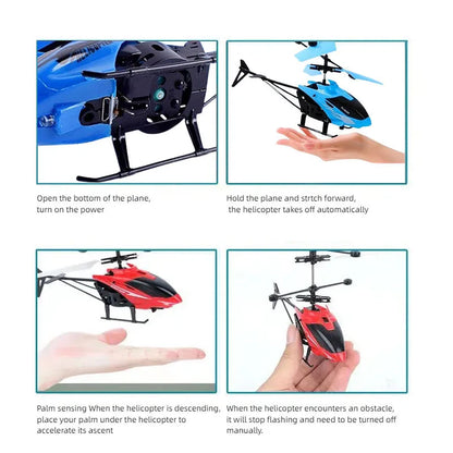Mini RC Helicopter Rechargeable Remote Control Flying Toy