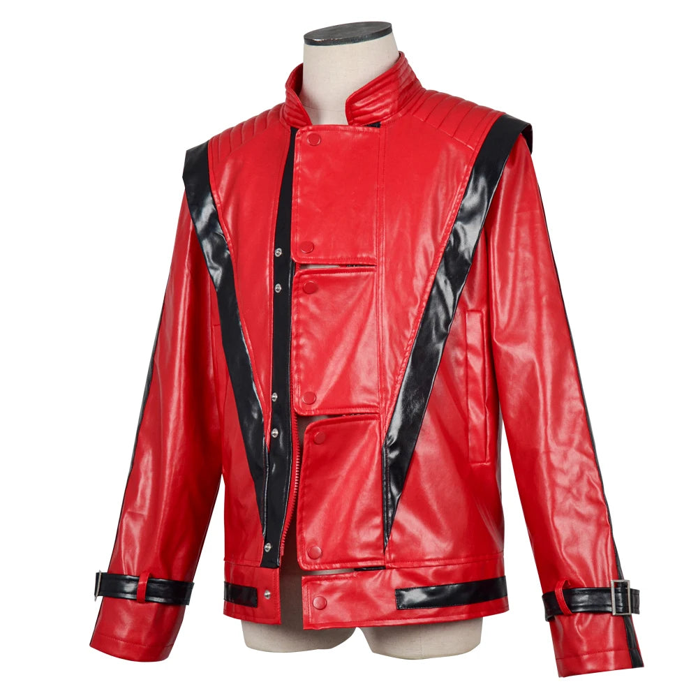 Men's Cosplay Jacket – Faux Leather Stage Costume Coat