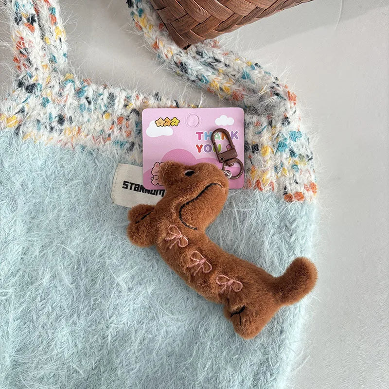 Dachshund Plush Keychain Cute Dog Bag Charm for Kids