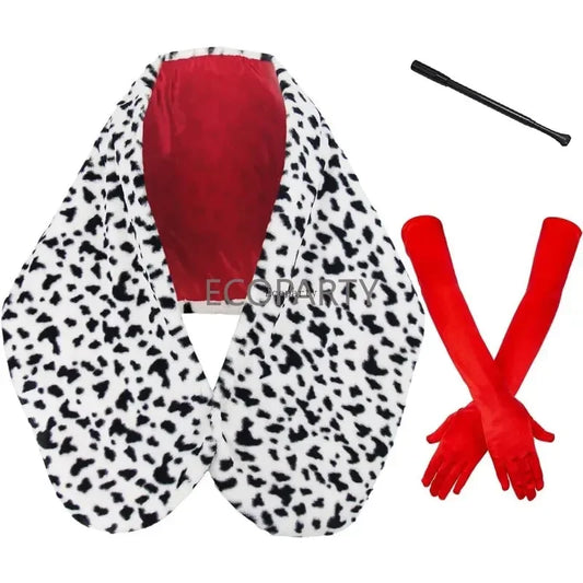Women’s Halloween Costume Accessories Faux Fur Scarf & Gloves