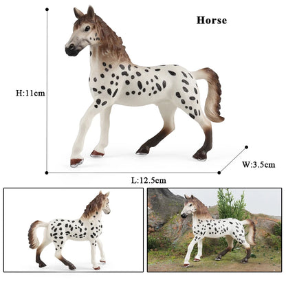 Horse Figurine, Realistic PVC Animal Model Toy for Kids