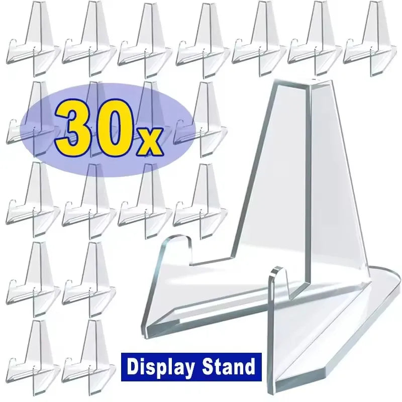 Trading Card Display Stand, Clear Mini Triangle Holder