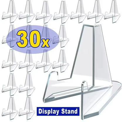 Trading Card Display Stand, Clear Mini Triangle Holder